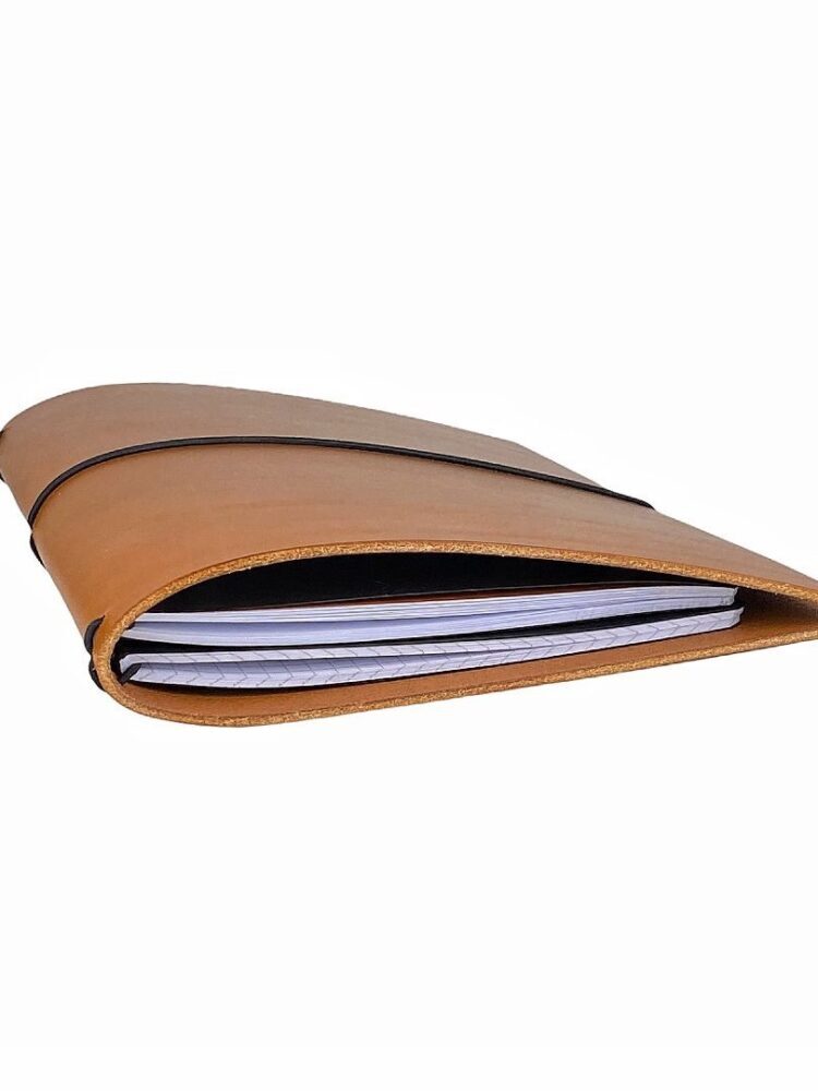 A5 travelers notebook i læder, a5 tn, travelers notebook i læder, a5 notesbog, læder notesbog, stor notesbog, studie,